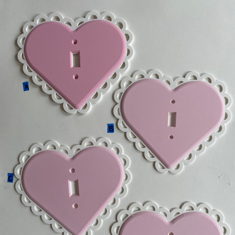 Heart Light Switch Cover Seconds