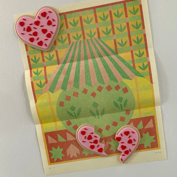 Heart Cookie Magnets Set
