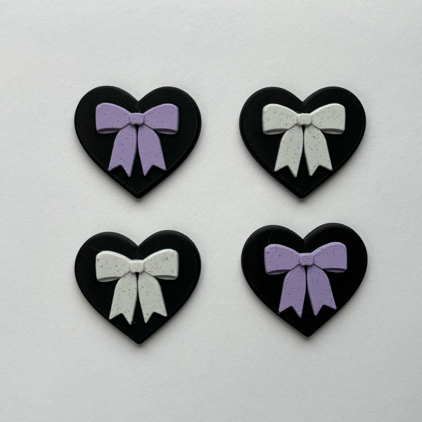 Bow Heart Magnets Set