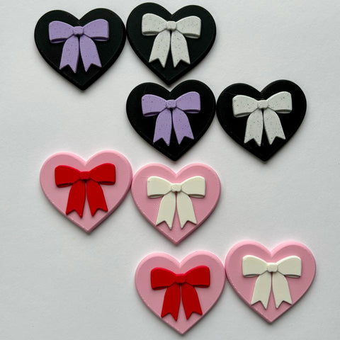 Bow Heart Magnets Set
