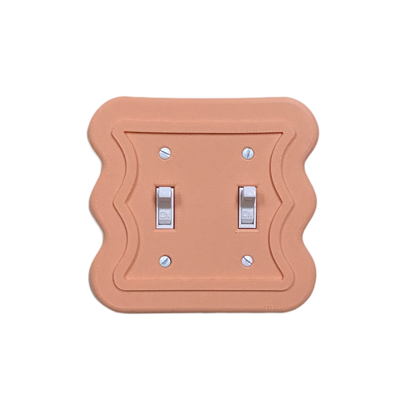 Squiggly Light Switch Cover (Double)