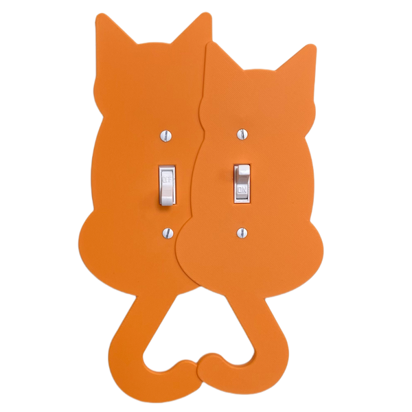 Cat Light Switch Cover (Double)