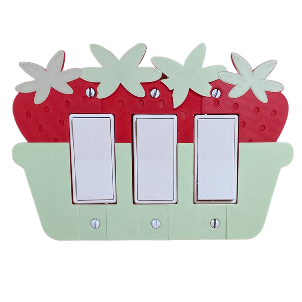 Strawberry Basket Light Switch Cover (Triple)