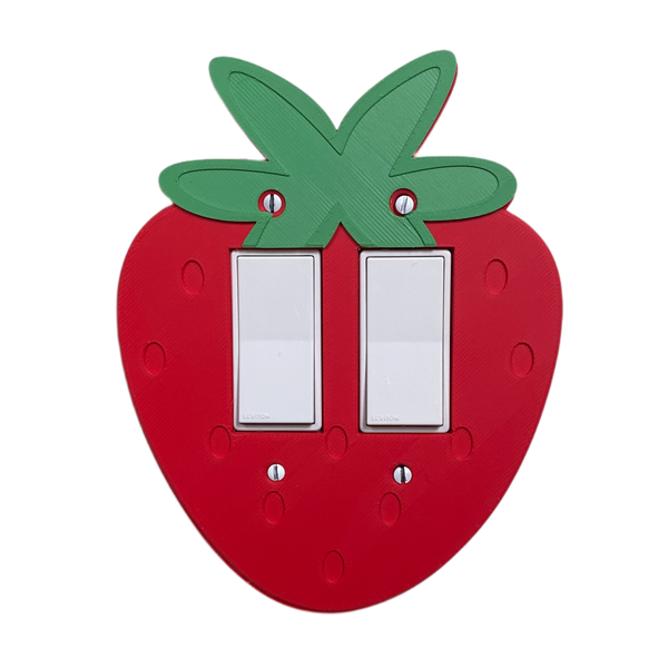 Strawberry Light Switch Cover (Double)