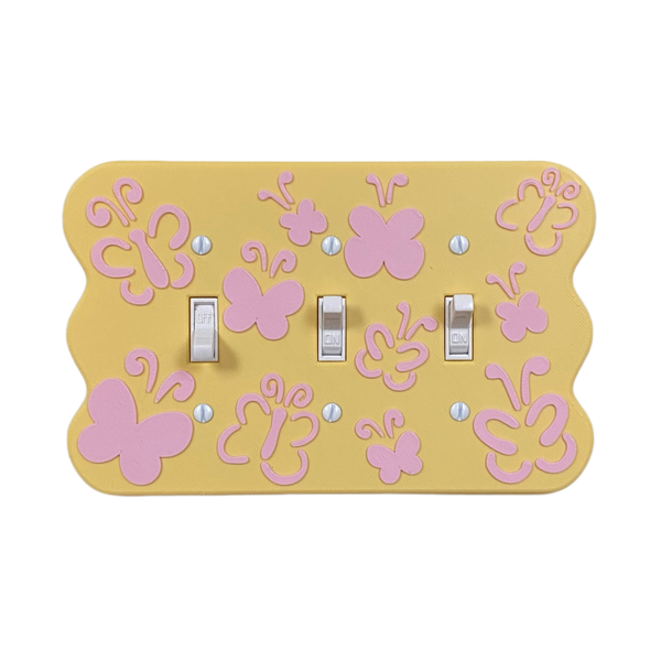 Butterfly Light Switch Cover (Triple)