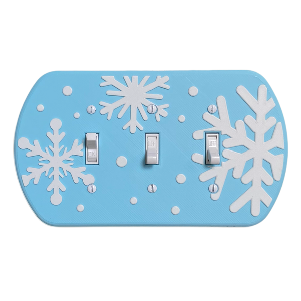 Snowflake Light Switch Cover (Triple)