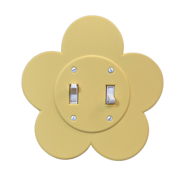Flower Light Switch Cover (Double)