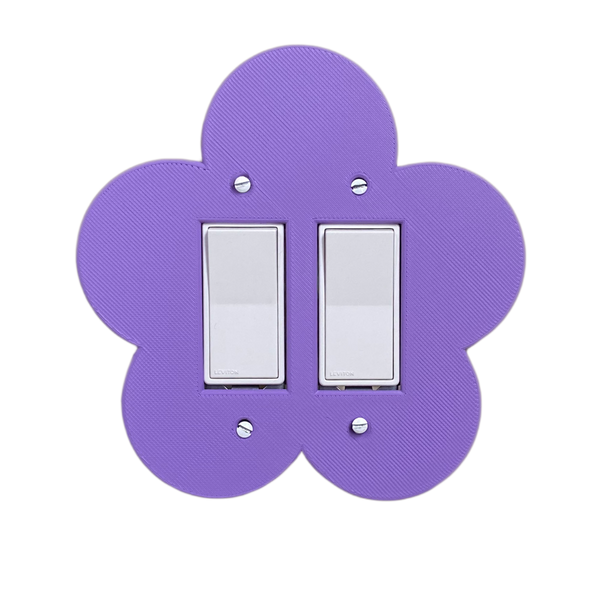 Flower Light Switch Cover (Double)
