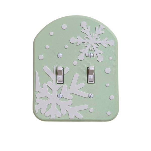 Snowflake Light Switch Cover (Double)