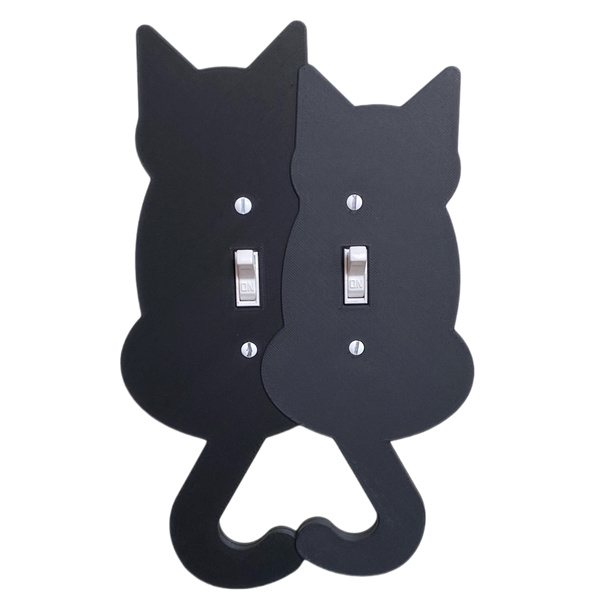 Cat Light Switch Cover (Double)