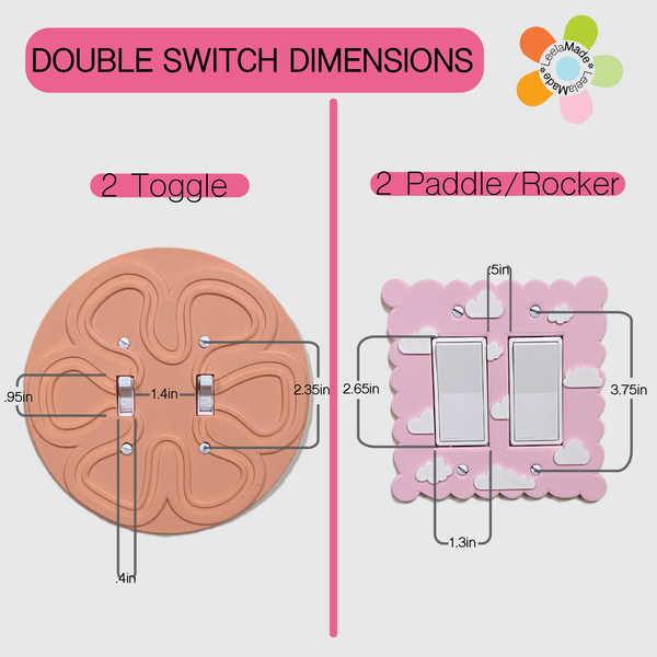 Retro Light Switch Cover (Double)