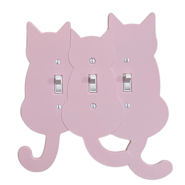 Cat Light Switch Cover (Triple)