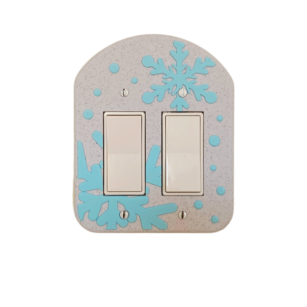 Snowflake Light Switch Cover (Double)