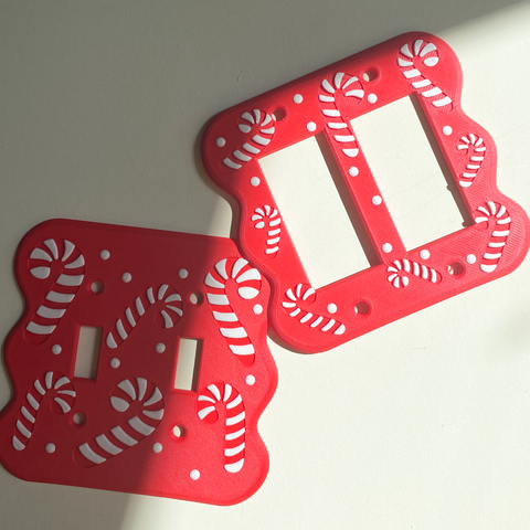 Candy Cane Light Switch Cover (Double)