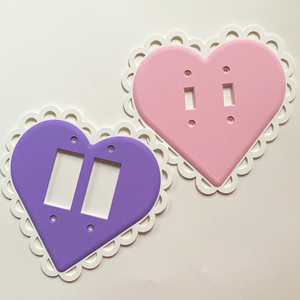 Heart Light Switch Cover (Double)