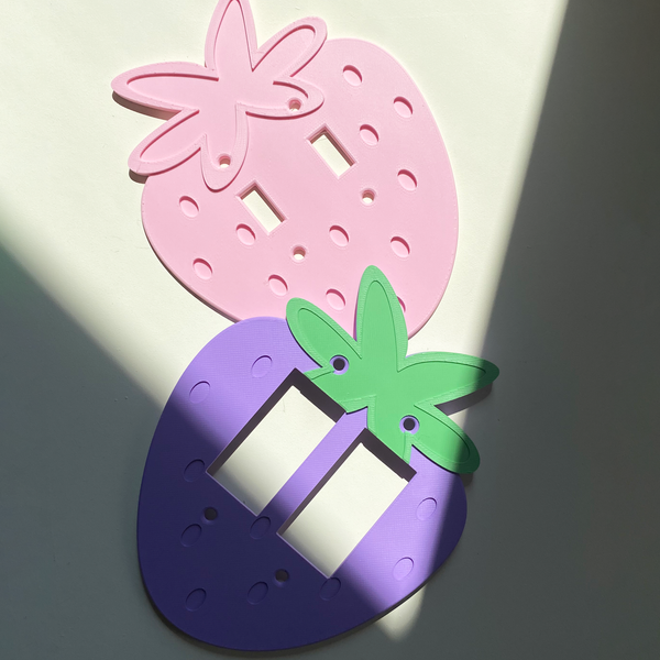 Strawberry Light Switch Cover (Double)
