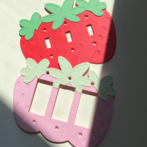 Strawberry Light Switch Cover (Triple)