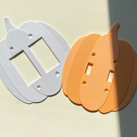 Pumpkin Light Switch Cover (Double)