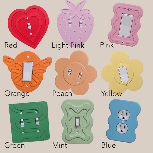 Heart Light Switch Cover (Double)