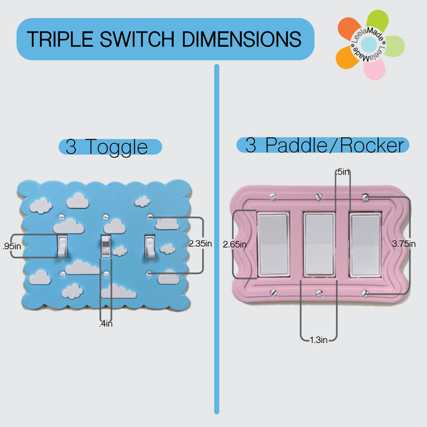 Retro Light Switch Cover (Triple)